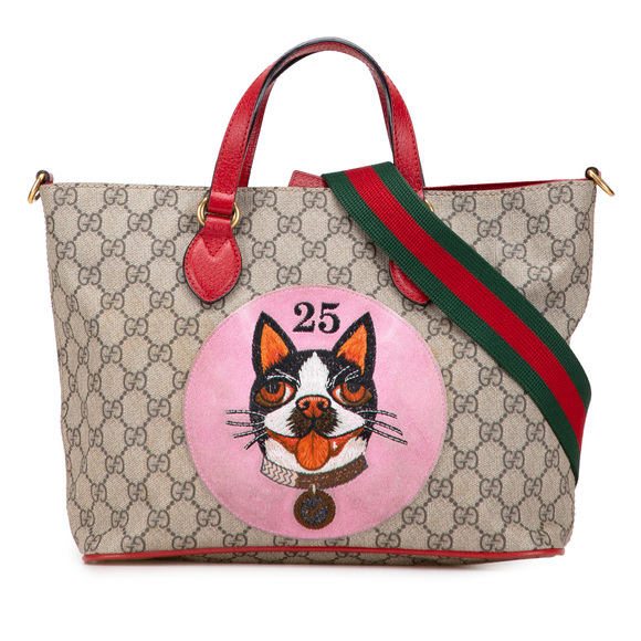 Pre-Loved Gucci GG Supreme Bosco Web Satchel - Picture 1 of 10